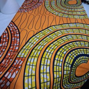 African Fabric Orange