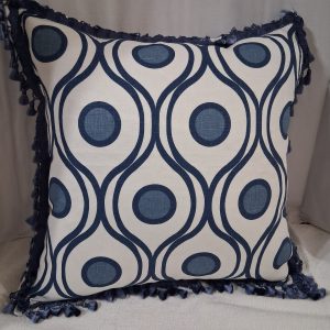 Indigo Continuum- Handcrafted Geometric Pillow